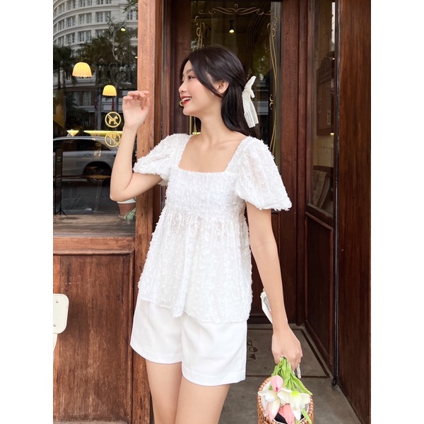 ZIEL Áo babydoll phong cách tiểu thư | Mia Top