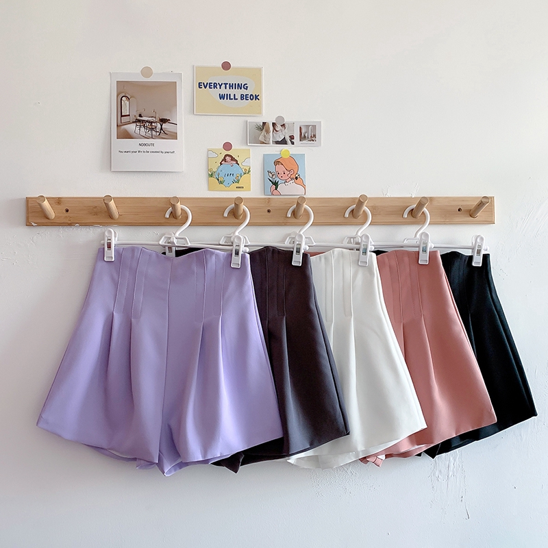 Quần Short Nữ Lưng Cao Ống Rộng Phong Cách Hàn Quốc | BigBuy360 - bigbuy360.vn