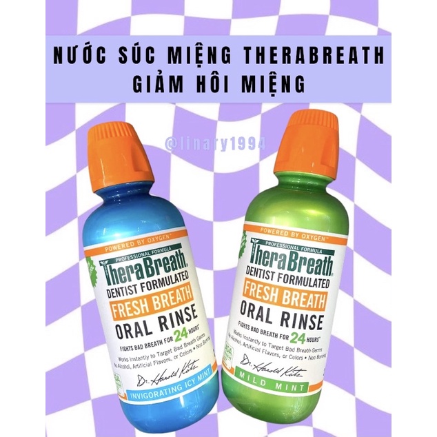 Nước súc miệng diệt khuẩn giảm hôi miệng TheraBreath