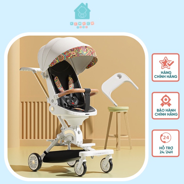 Xe đẩy gấp gọn Dodoto K09 dành cho bé kèm bàn ăn,ghế xoay 360 độ nội địa cao cấp