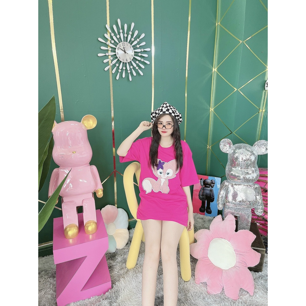 Áo Thun Hình Thêu Nổi Mèo Đáng Yêu Quảng Châu Cao Cấp  - AT13 | BigBuy360 - bigbuy360.vn