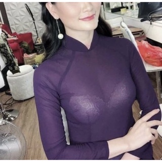 Set áo chiffon mỏng,1 quần chiffon mỏng, 1 quần phi bóng