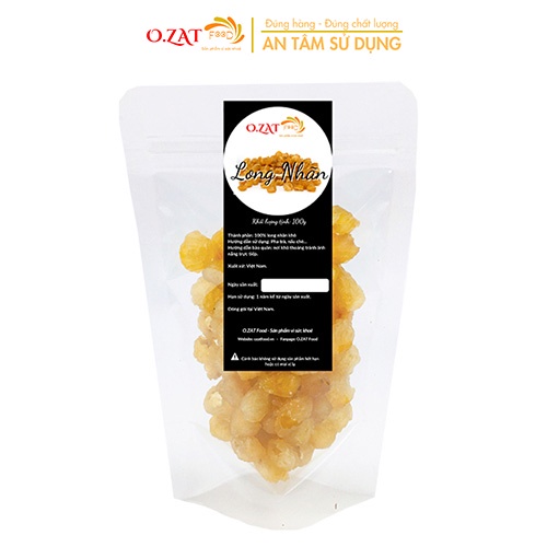Long nhãn sấy khô O.ZAT Food 100g - tăng cường sức đề kháng ngủ ngon an thần tốt cho tiêu hoasan thần bổ tỳ vị