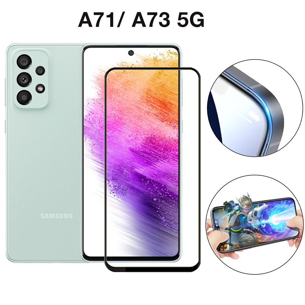 Kính cường lực samsung A73 5G A71 full màn cao cấp chống trầy xước màn tặng kèm khăn lau màn hình