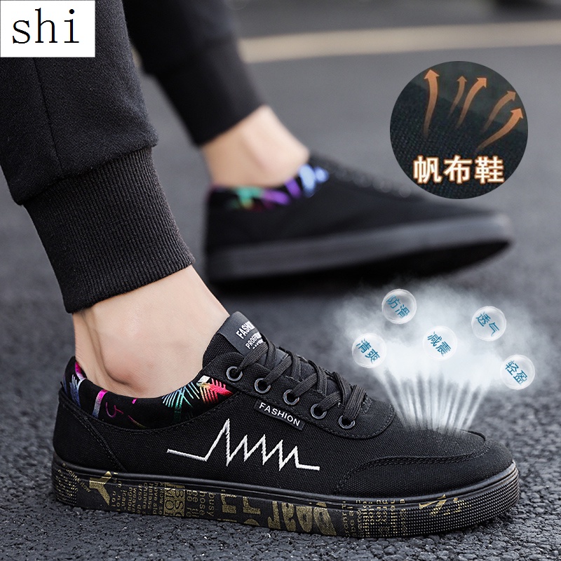 Giày Thể Thao Vải Canvas Phối Lưới Thời Trang Hàn Quốc Mới Cho Nam 2022