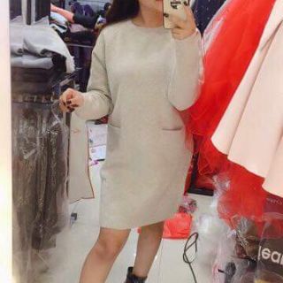 Đầm len qc