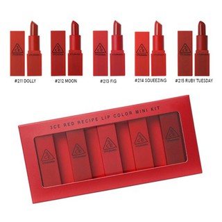 Set son sáp cây mini tone đỏ