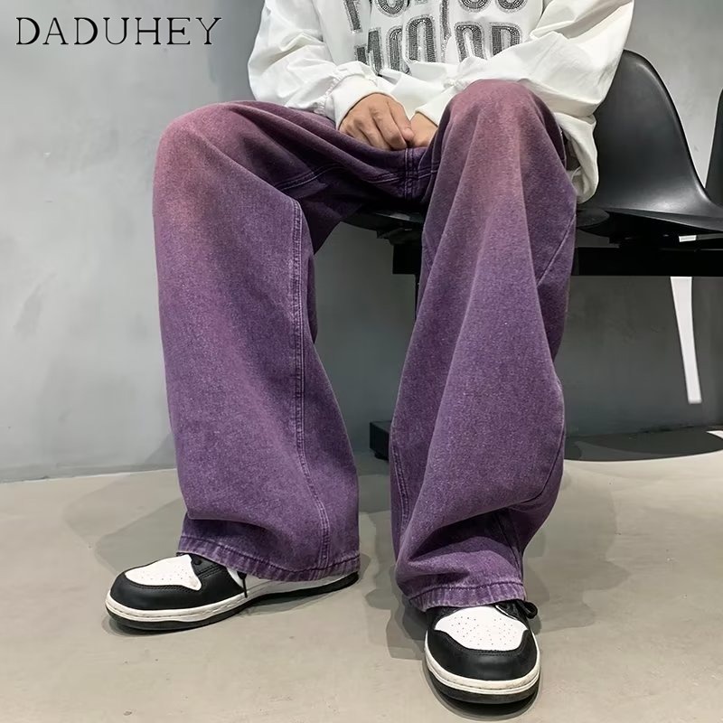 Bốuhey Quần Jean Dài Ống Rộng Lưng Cao Cỡ Lớn Thời Trang Mùa Thu 2022 Cho Nam Và Nữ