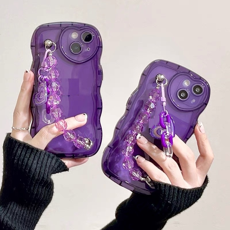 Ốp Điện Thoại tpu Mềm Trong Suốt Họa Tiết Trái Tim Phối Dây Xích Cho Iphone 12 pro max 11 pro max xs max xr x 13promax