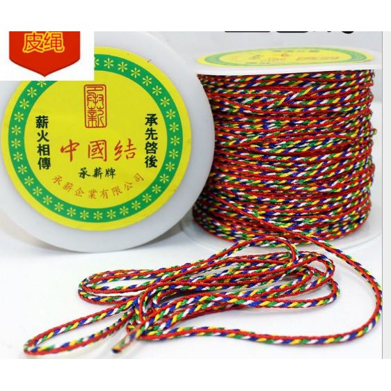 2-5met dây ngũ sắc may mắn đỏ đủ loại 581/582-size 1.6/2.5/3.2mm