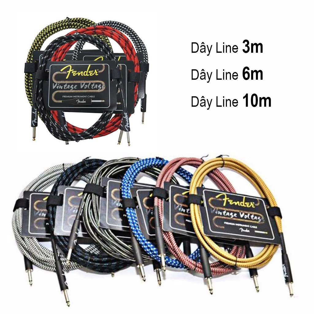 Dây Line (Jack 6 ly) Fender kết nối đàn Guitar ra Amly - 6M