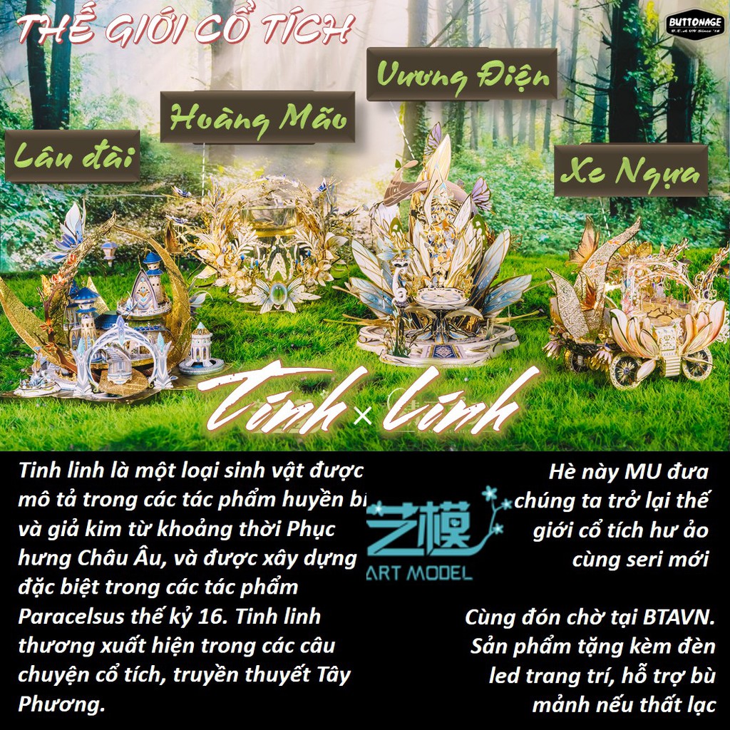 Mô Hình Lắp Ráp 3d Seri Cổ Tích Tinh Linh