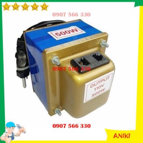 Biến áp 500W đổi nguồn 220V ra 110V 120V 100% Dây Đồng Đsg