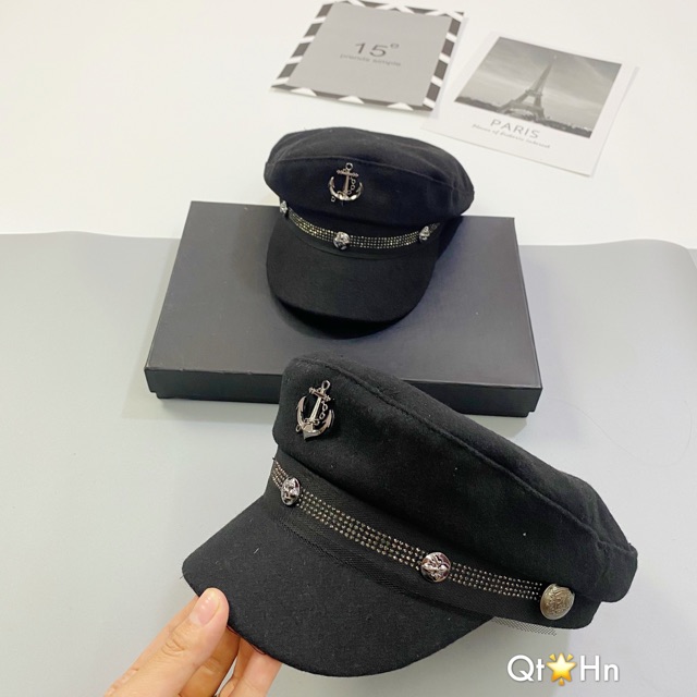 Kepi dạ chrome