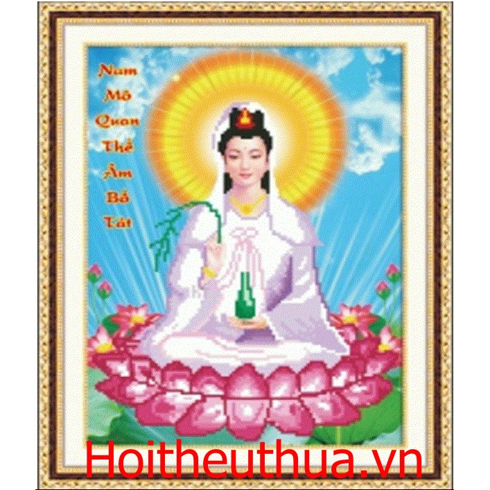 Tranh đính đá Phật Quan Âm LV342 (chưa đính)