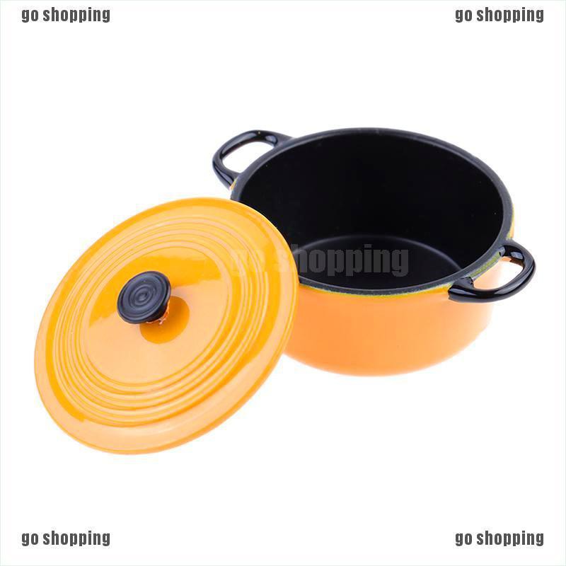 {go shopping}34*17mm 1:12 dollhouse miniature kitchen cooking ware pot boiler pan toy