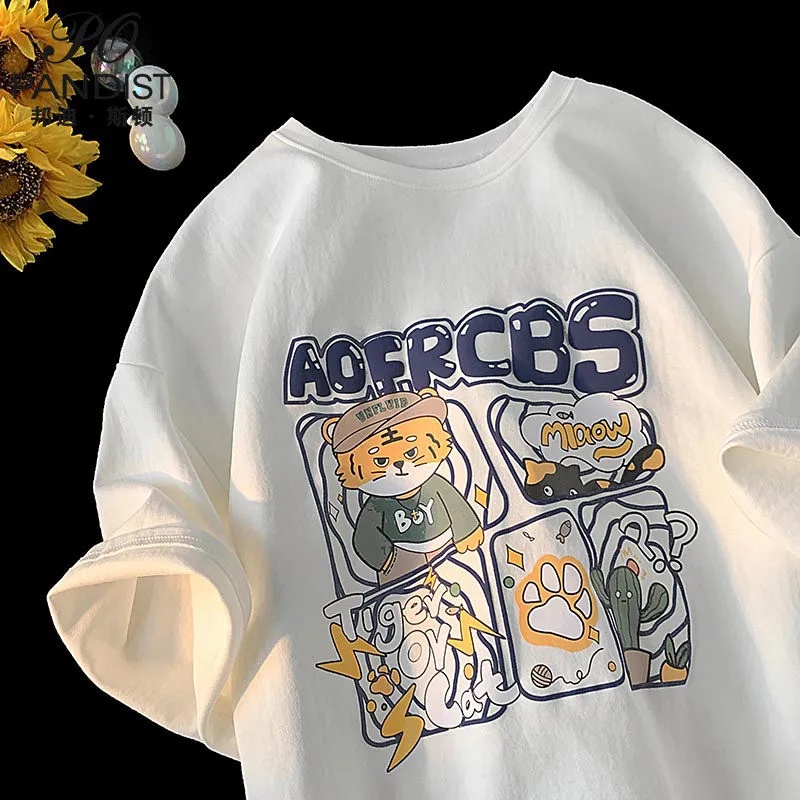 NRVP Áo Thun 100% Cotton Dáng Rộng Thời Trang Hàn Quốc Cho Nữ