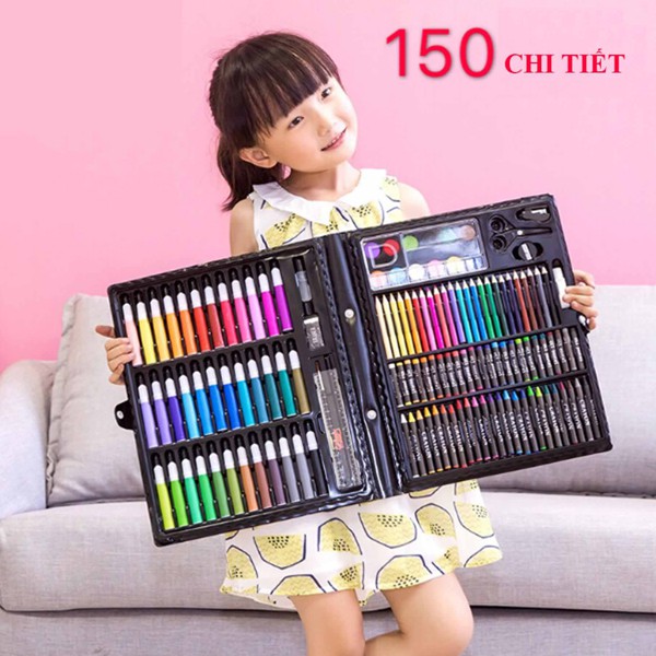 HỘP BÚT MÀU 150 CHI TIẾT CHO BÉ