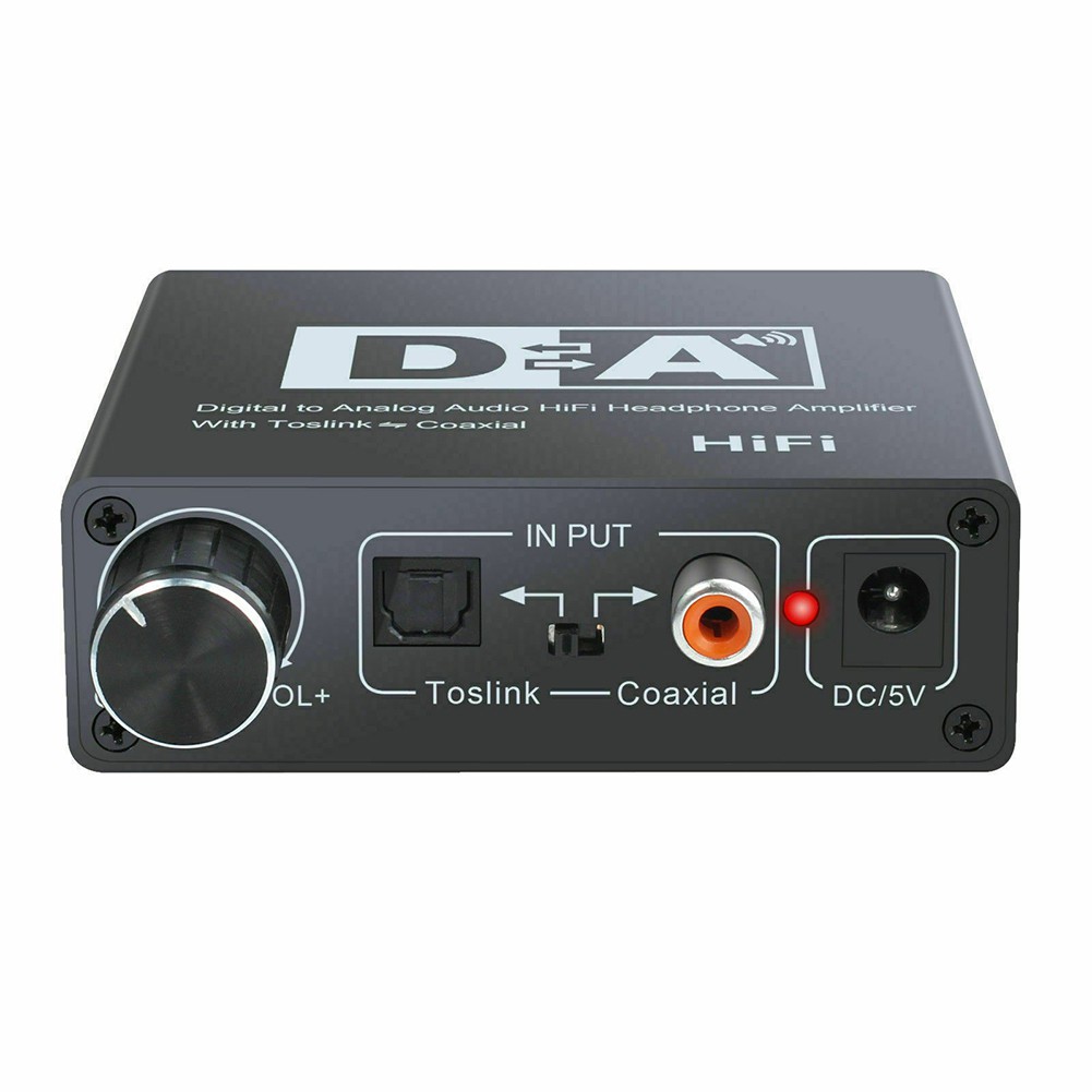 [Ppulauan]192KHz Digital Coaxial to Analog R/L RCA 3.5mm Jack HiFi Audio Converter Adapter