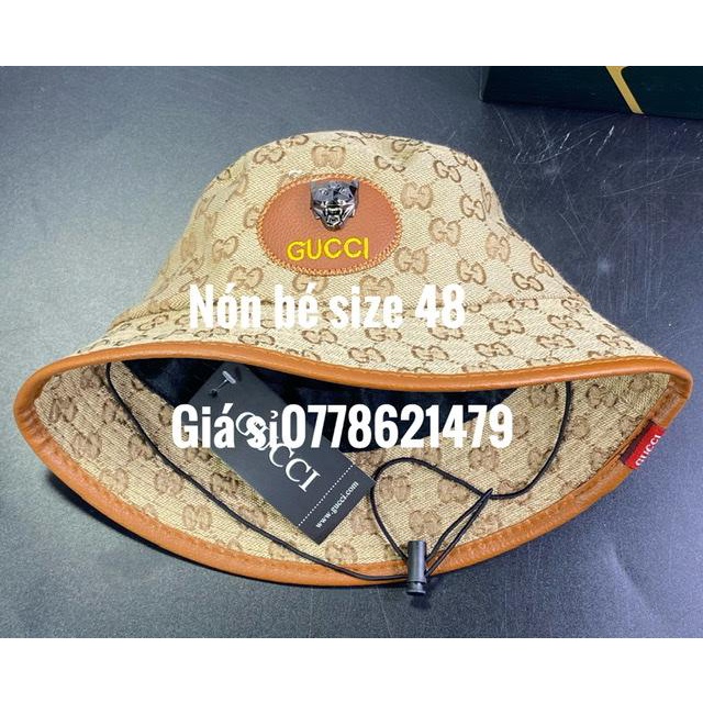 Nón bucket gu sì trẻ em 4 tuổi đến 6 tuổi - mũ vành sói viền da bé gái cực xinh