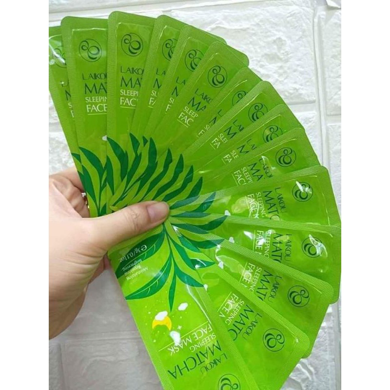 Bịch 15 miếng mặt nạ matcha trà xanh laikou