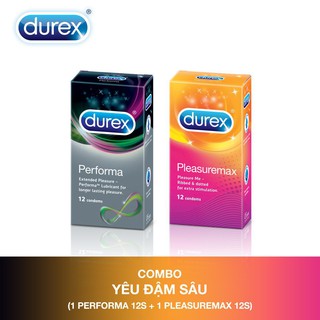 [ COMBO ] Bao Cao Su Durex Performa + Peasuremax hộp 12S