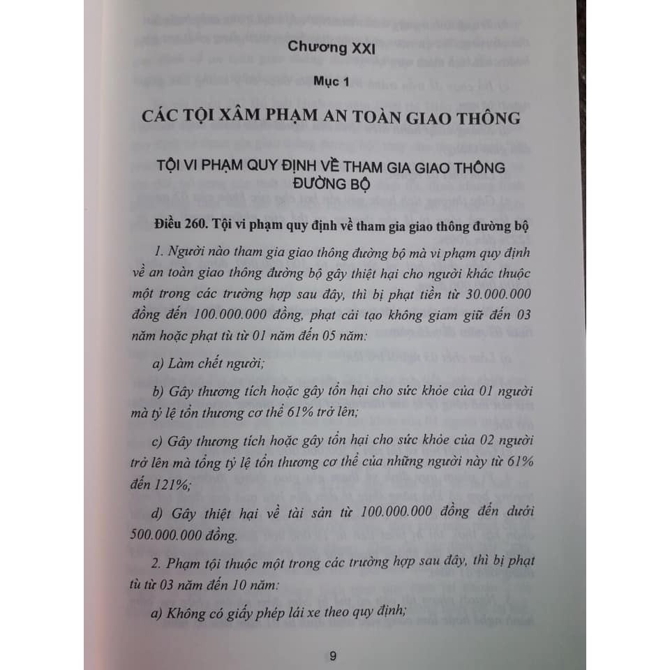 Sách - bình luận bộ luật hình sự năm 2015, phần thứ hai các tội phạm- chương xxi: mục 1 tội xâm phạm an toàn giao thông