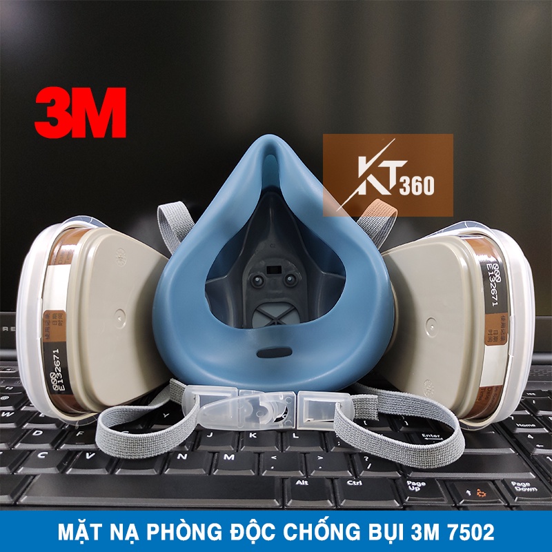 Mặt Nạ Phòng Độc Sơn, Thuốc Trừ Sâu, Hóa Chất. Mặt Nạ 3M 7502. Khẩu Trang Chống Khói Bụi &amp; Khí Độc.