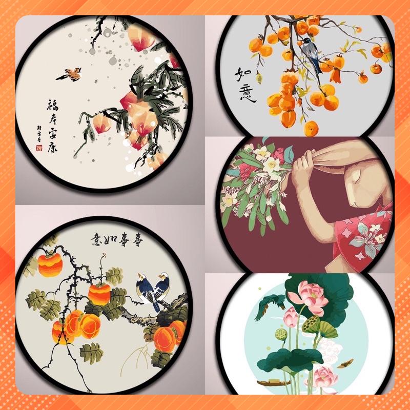 Tranh Tròn Số Hoá Tự Tô 35x35cm 40x40cm 50x50 cm 60x60cm DIY Painting By Number Pictures ORDER