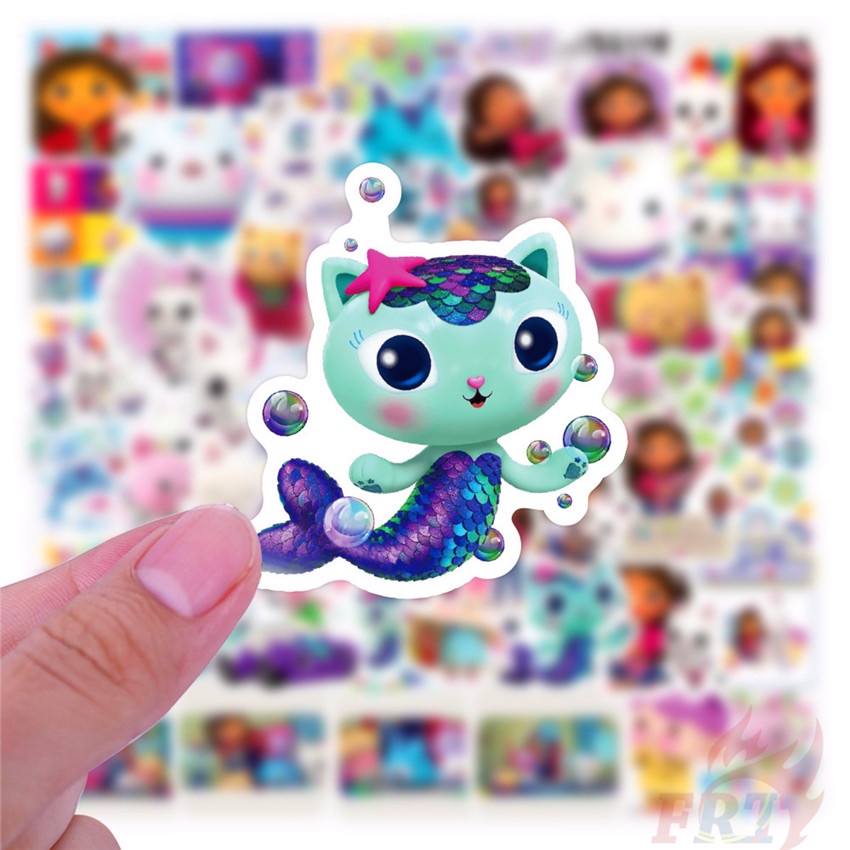 Bộ 50 miếng dán trang trí laptop hành lý thời trang dòng búp bê Gabby 02 DIY