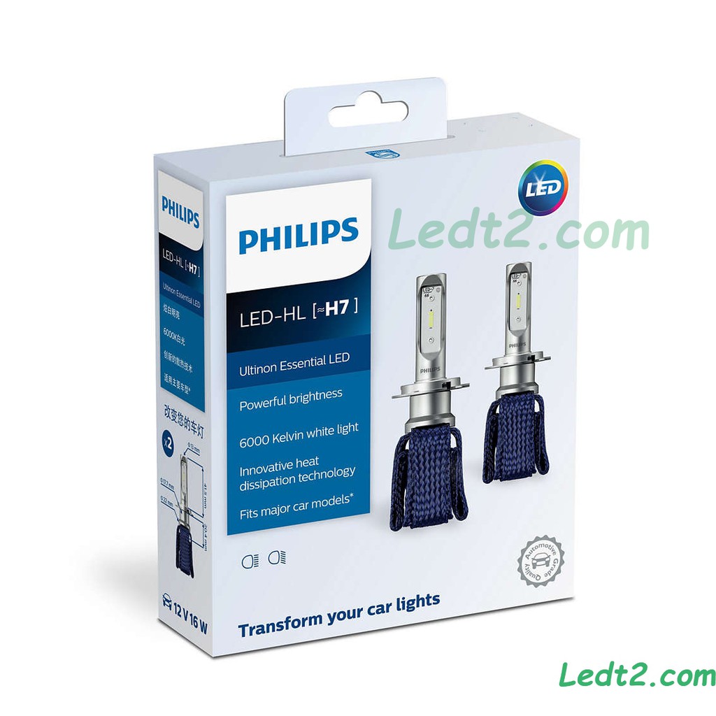 [LEDT2 ISOP] Đèn pha LED Philips Ultinon Essential chính hãng [Số lượng: 1 cái] [Bảo hành 2 năm]