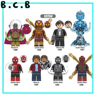 Spider-Man Far From Home Đồ Chơi Non LEGO Super Hero Mô Hình Siêu Anh Hùng Người Nhện Xa Nhà Mysterio Hydro Man X0266