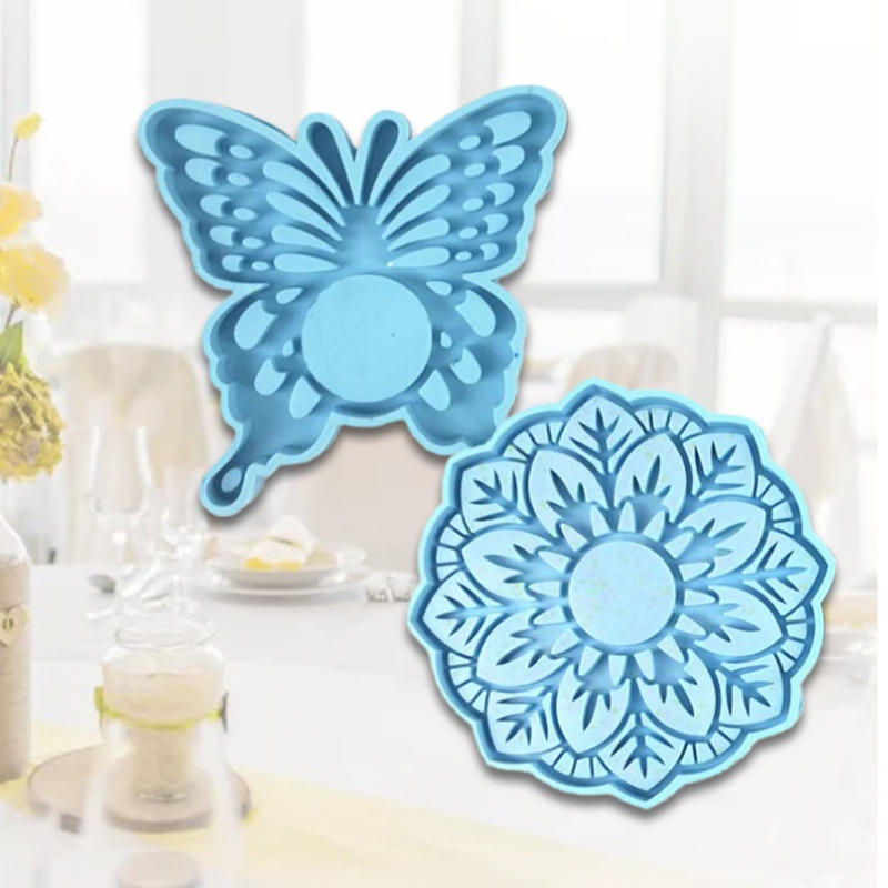 Khuôn Silicone Làm Đế Nến DIY Tiện Lợi