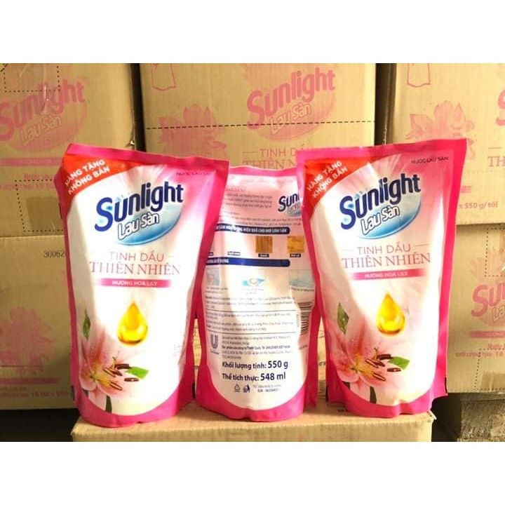 Túi Nước Lau Sàn Sunlight  Hương Hoa LiLy, Chanh Xả Cực Thơm