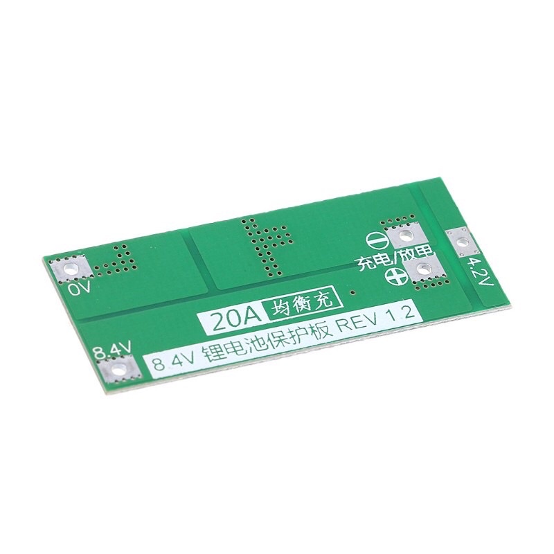 Mạch bảo vệ sạc cân bằng pin lithium  2S 20A 7,4v - 8,4v PCB BMS sạc pin 18650/Li-ion Lithium 2S 20A 7.4V 8.4v