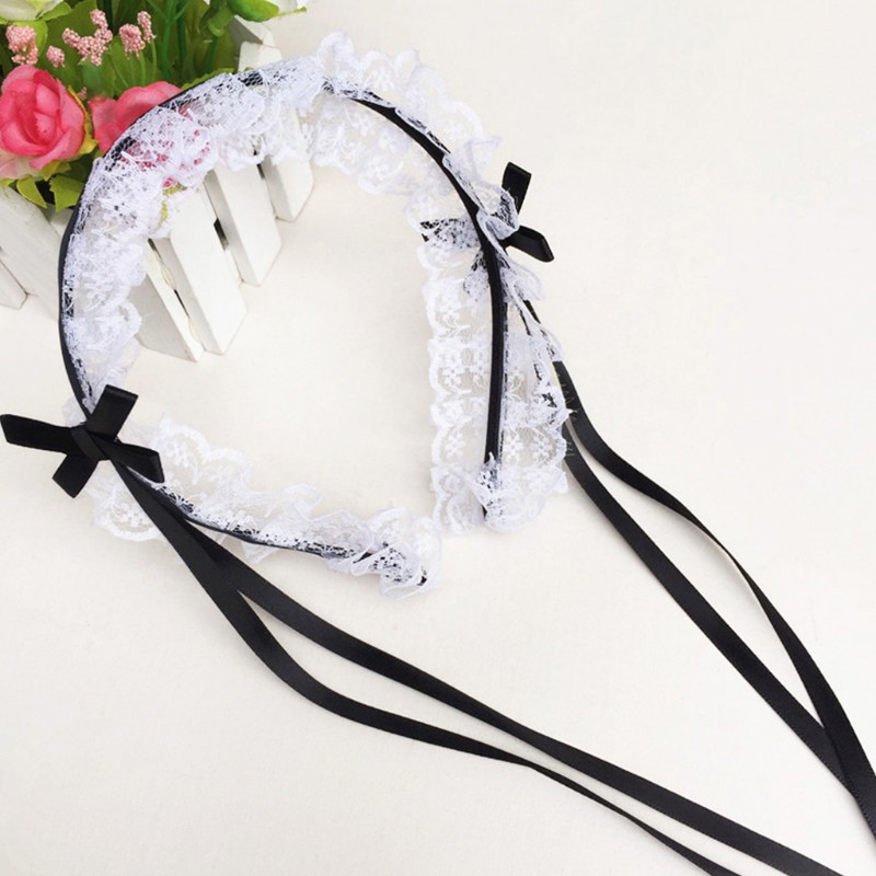 Cài tóc hóa trang kiểu cô hầu gái xinh xắn