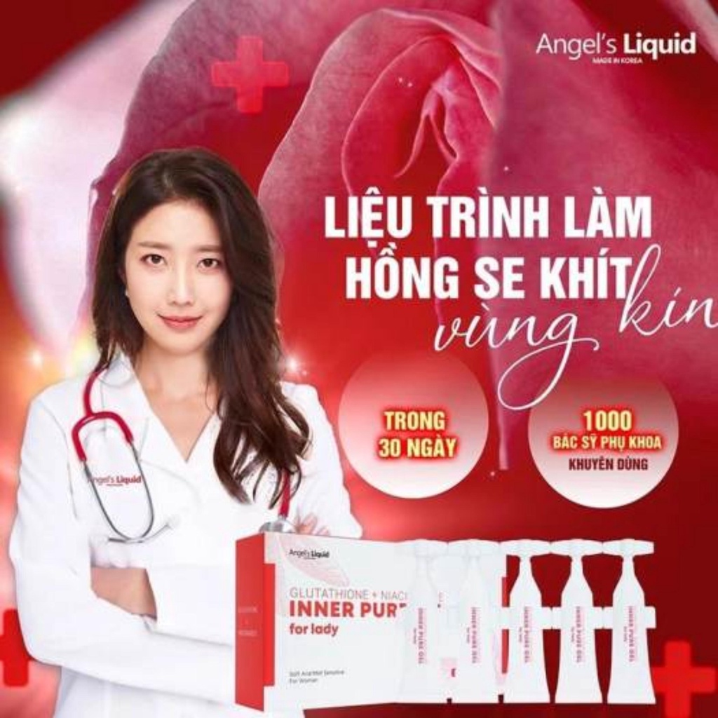 Angel's Liquid Gel Hộp 15 Ống Vệ Sinh Phụ Nữ Glutathione + Niacinamide Inner Pure Gel (2ml x 15)