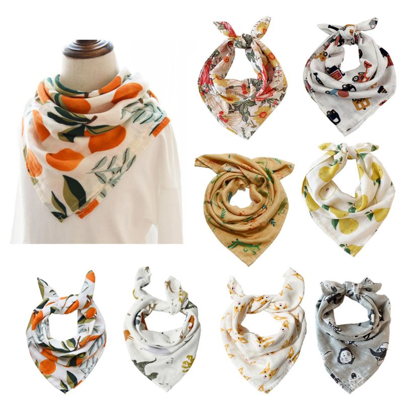 Khăn quấn cổ kiêm chăn chất liệu sợi tre cotton cho bé sơ sinh