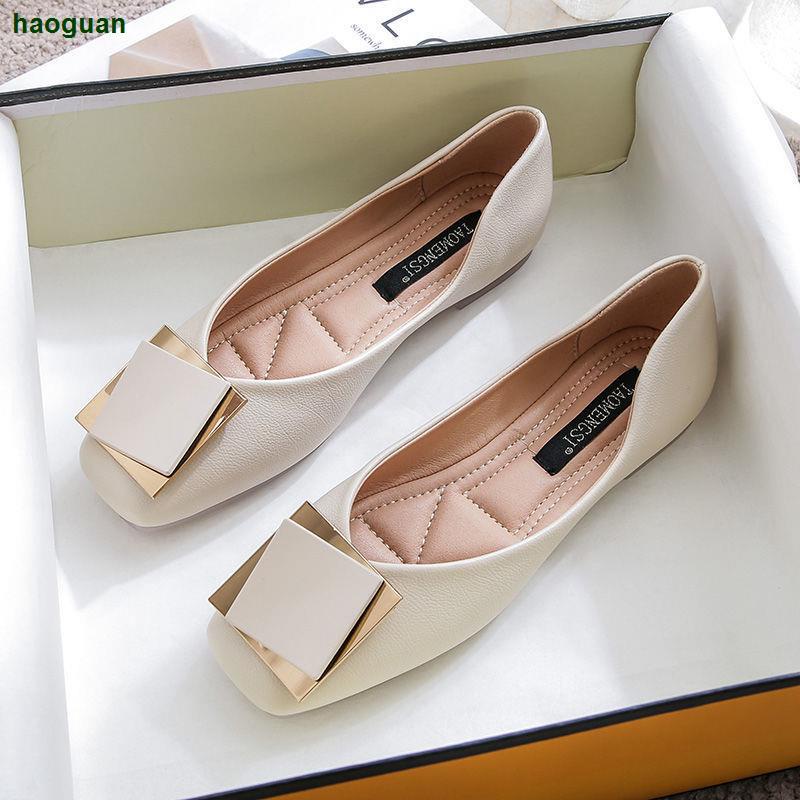 Giày Búp Bê Đế Mềm Mũi Vuông Dễ Phối Đồ Thời Trang Cho Nữ Size 35-43 42