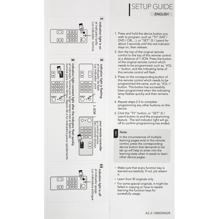 Remote điều khiển học lệnh Chunghop L403E 4 in 1- LƯU TRỮ VĨNH VIỄN