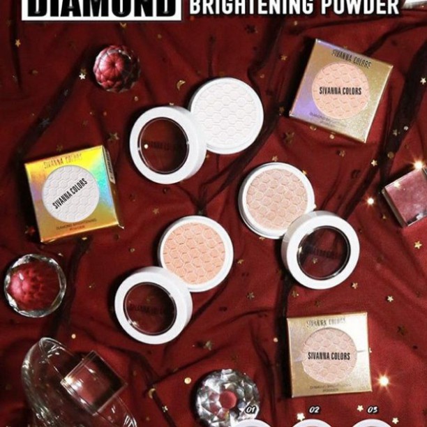 [Auth Thái] Phấn Bắt Sáng Có Nhũ Mini Màu Trắng Sivanna Diamond HF4018 P5