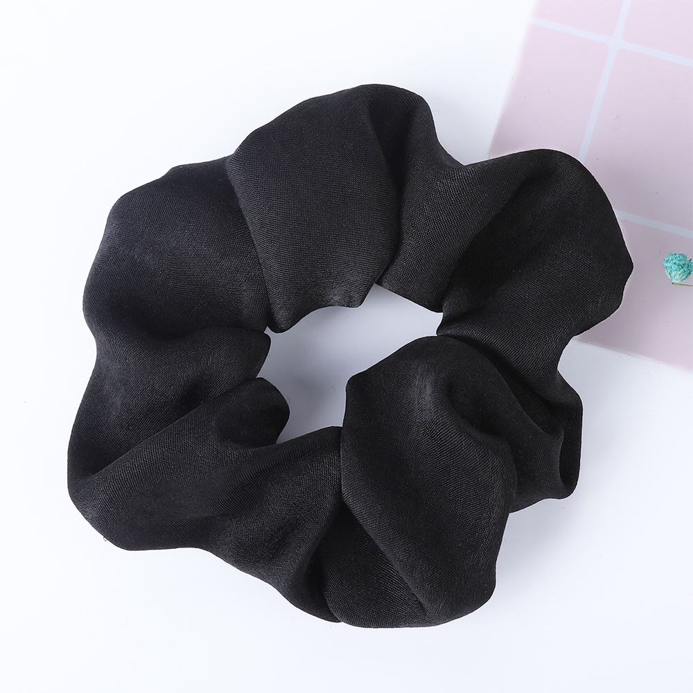 Dây buộc tóc Haimeikang bằng satin lớn màu sắc chân thực thiết kế đơn giản hợp thời trang cho nữ