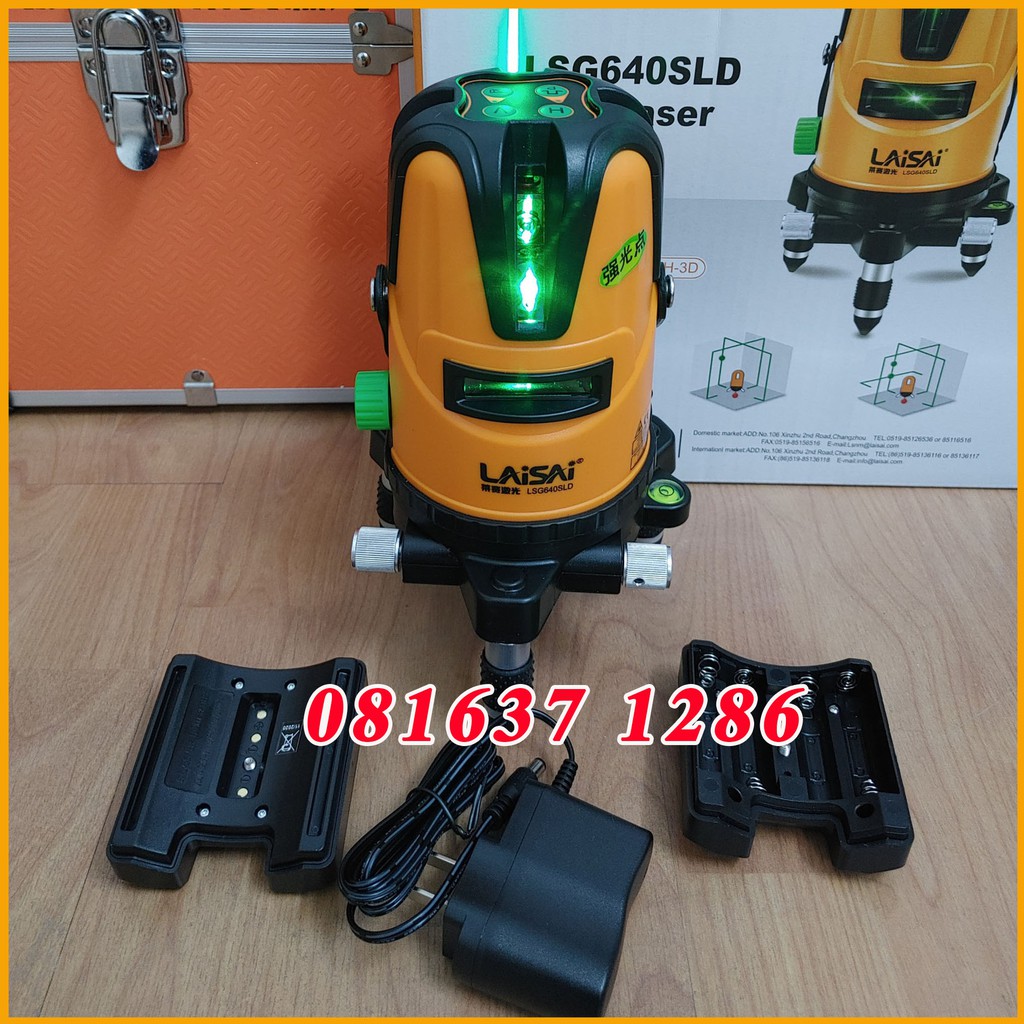 [SIÊU SÁNG] Máy Cân Mực Bắn Cốt Laser LAISAI , Máy Cân Bằng Laser - LAISAI LSG640, Laser 5 Tia Xanh