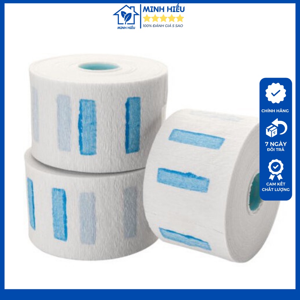 Giấy cuốn cổ cắt tóc - Dùng cho các salon tóc và spa - Dễ sử dụng - Một lốc gồm 5 cuộn - Sử dụng được 500 lần