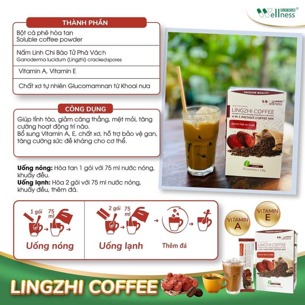 [HCM Giao Hỏa Tốc] Cà phê sức khỏe Lingzhi Coffee