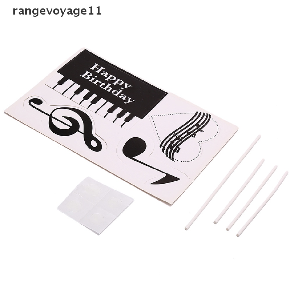 1 Bộ Que Cắm Trang Trí Bánh Hình Đàn Piano Chủ Đề Âm Nhạc