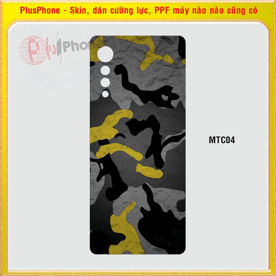 Dán Skin cho điện thoại LG Velvet 5G màu matrix camo