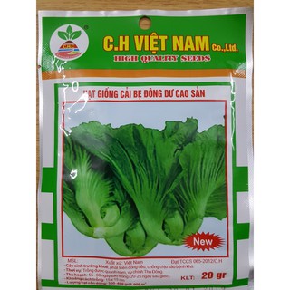 hạt giống cây rau cải bẹ dưa gói (20gr)
