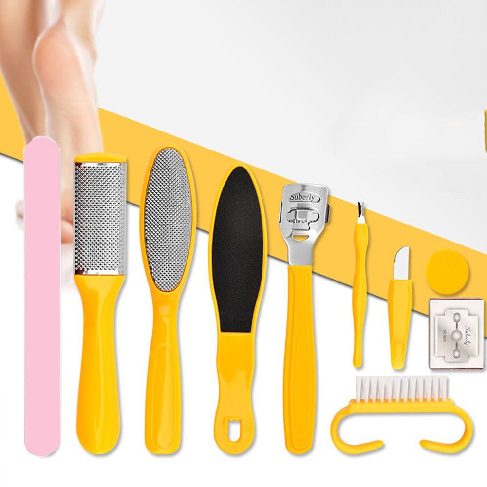 Set 8 / 10 Dụng Cụ Chăm Sóc Móng Chân Tẩy Tế Bào Chết Bằng Thép Không Gỉ Cứng