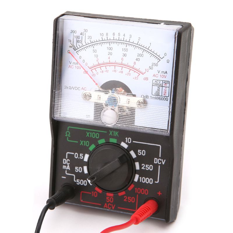 Đồng hồ vạn năng DC / AC 1000V với màn hình hiển thị 250mA kèm bộ phụ kiện